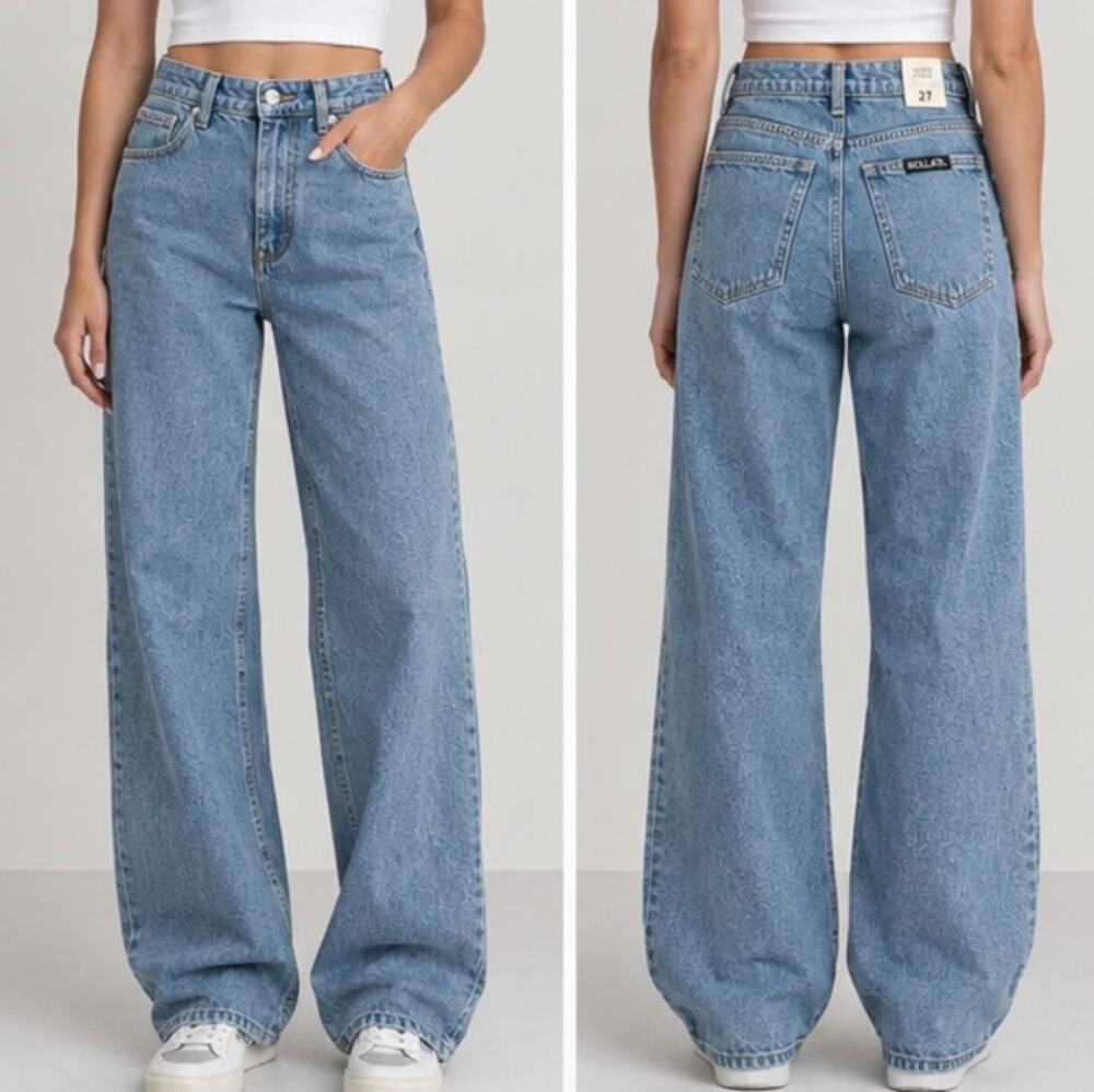 Rolla's Super Loose Jeans Dakota Vintage High Rise Wide Leg Baggy NWT 27